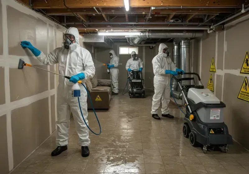 Basement Moisture Removal and Structural Drying process in Oak Grove, SC